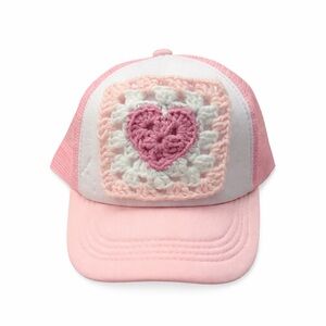 Valentine’s Granny Square Trucker Hat